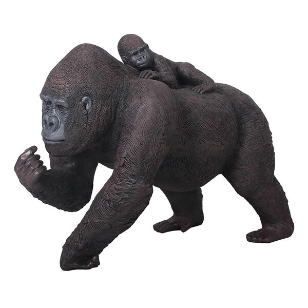 Design Toscano The Lowland Gorillas Mother & Child Great Ape Statue - NE100050