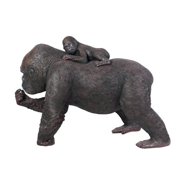 Design Toscano The Lowland Gorillas Mother & Child Great Ape Statue - NE100050