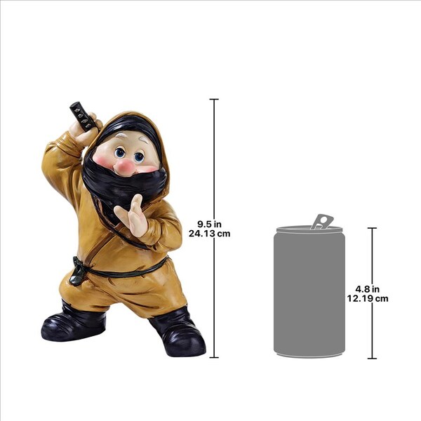 Design Toscano Far East Garden Fighters Gnome Statue: Ninja - QL30259