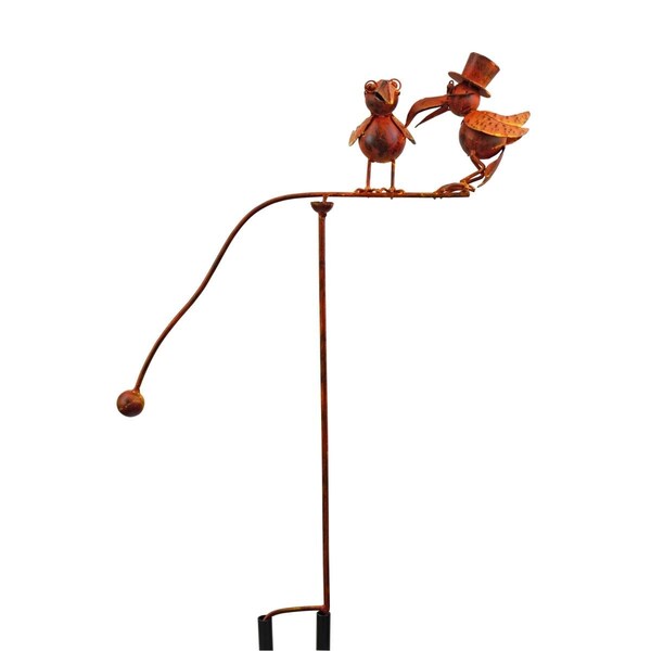 Pipers Pit Balancing Buddies Small Old Crows Kinetic Garden Stake - PI2644282