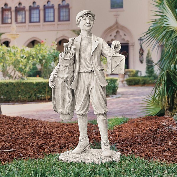 Design Toscano Finishing the Eighteenth Hole Golf Caddie Sculpture - KY121148