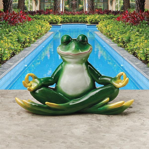 Design Toscano Strike a Pose Zen Yoga Frog Statues: Set of Two - QM913096
