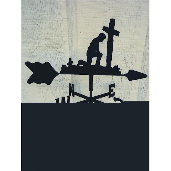 The Lazy Scroll The Lazy Scroll praymanroof Praying Man Roof Mount Weathervane - PRAYMANROOF