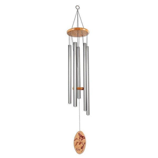 Sunset Vista Designs Wind Chime, 5 in L x 5 in W x 36 in H Dimensions, Silver - 90643