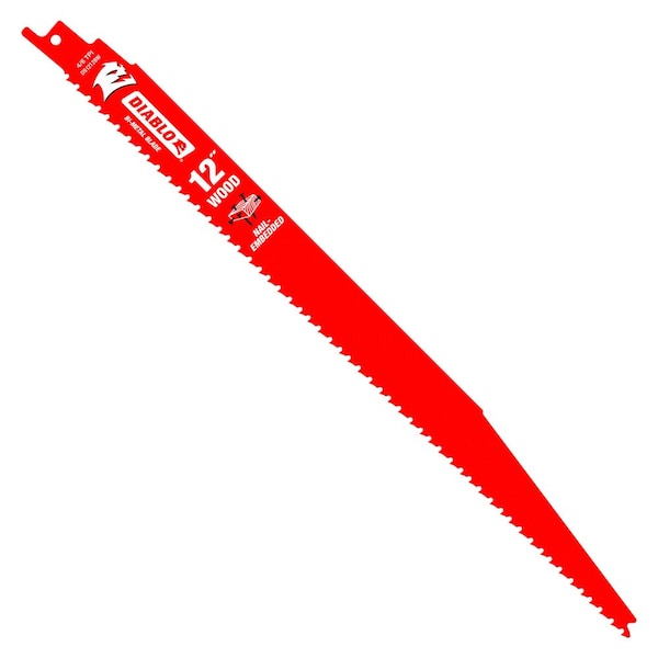 Diablo Bi-Metal Recip Blade for Nail-Embe, PK15, 15 PK - DS1212BW15