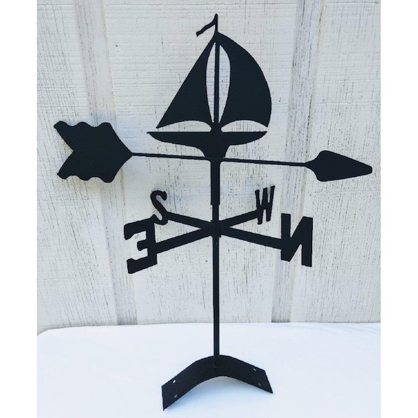 The Lazy Scroll Sailboat Roof Mount Weathervane - TH331001
