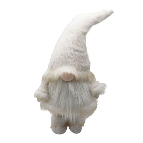 Palacedesigns 29.9 x 11.8 x 8.3 in. Winter White Chic Fabric Gnome - PA3101991