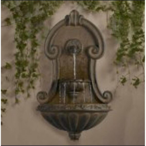 First Floor Designs Muro Elegante Copper Finish Wall Fountain - FI2593734