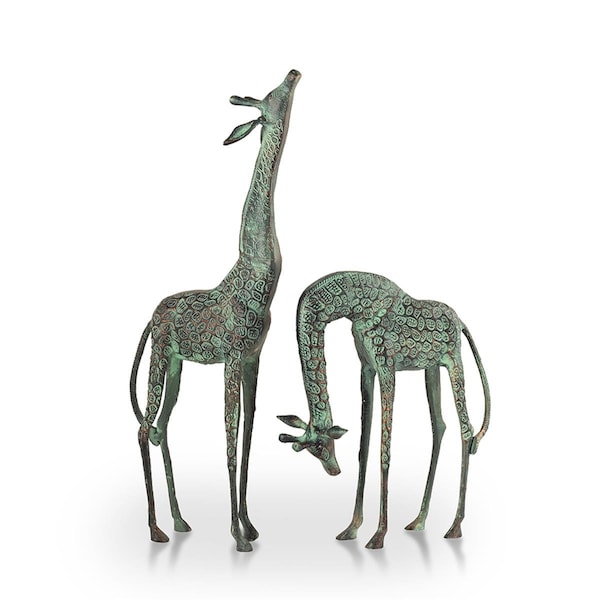 Spi Aluminum Treetopper Giraffes Garden Sculpture - 53023