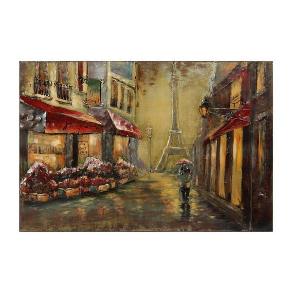 Empire Art Direct Primo Mixed Media Hand Painted Iron Wall Sculpture - Solo in Paris - PMO-160129-3248