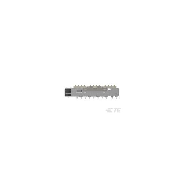 Ensamble de jaula de Conectividad TE PCI Disipador de Calor QSFP Pasante - 1888631-1