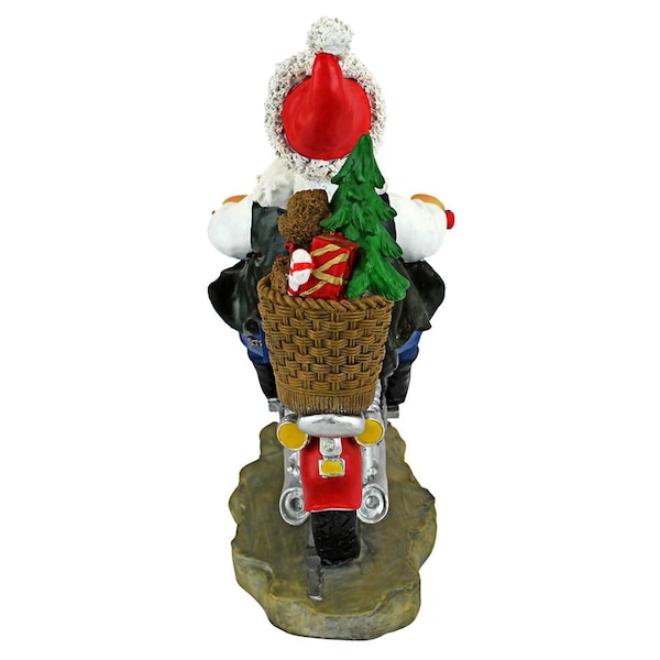 Design Toscano Old School Father Christmas Santa Biker Statue - QM2821700