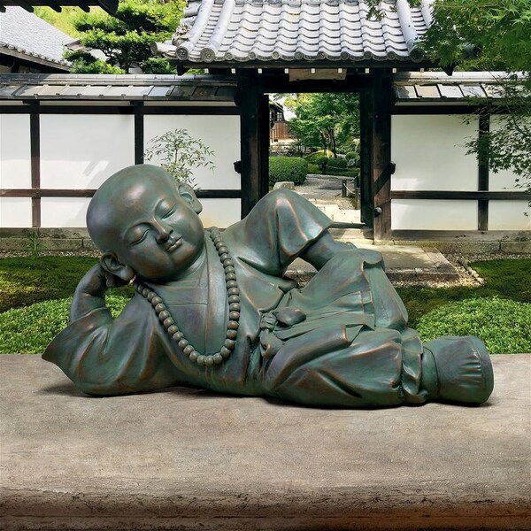 Design Toscano Resting Serene Baby Buddha Garden Statue - EU22736