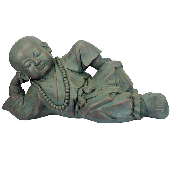 Design Toscano Resting Serene Baby Buddha Garden Statue - EU22736