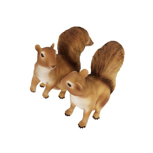Nature Spring Set of 2 Squirrel Statues, Resin Animal Figurines for Outdoor Lawn and Garden Decor, Flower Beds - 188671EZD