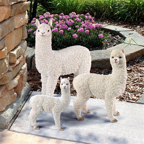 Design Toscano The Alpacalypse of Alpaca Garden Statues: Medium - QM2860900