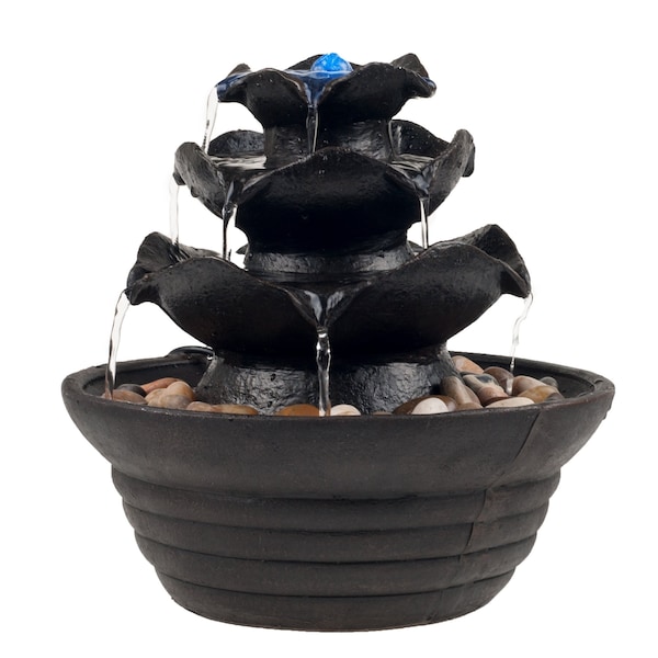 Pure Garden LED Tabletop Indoor Water Fountain - 50-140