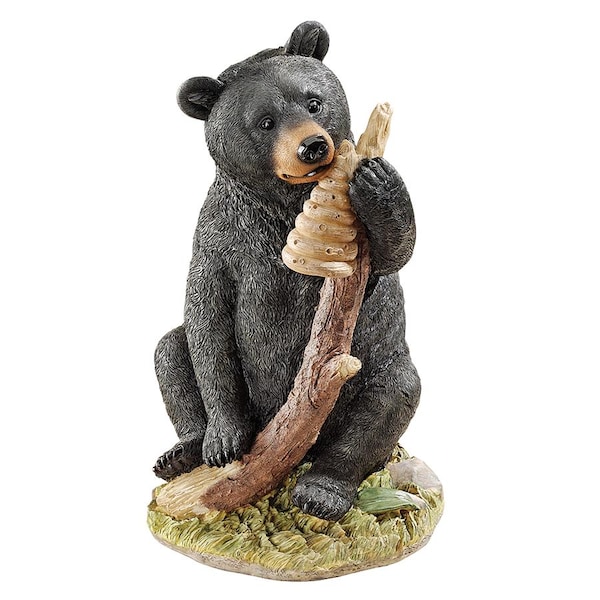 Design Toscano Honey, the Curious Black Bear Cub Statue - QL56987