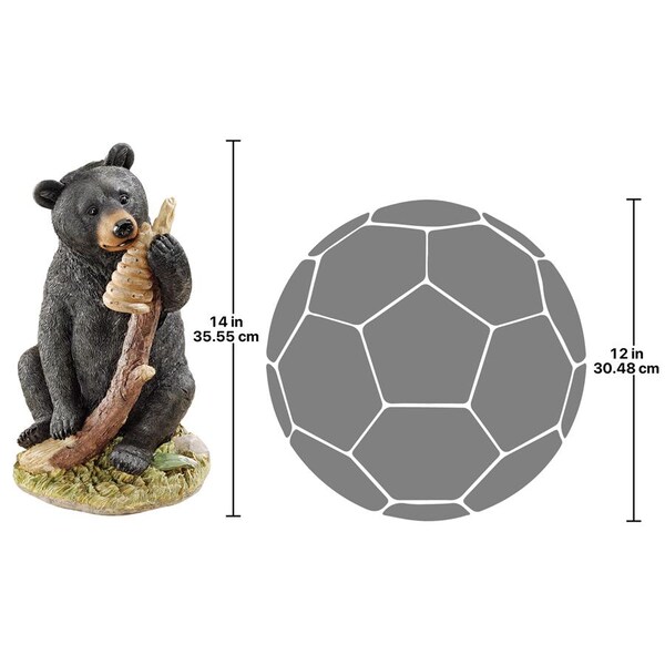 Design Toscano Honey, the Curious Black Bear Cub Statue - QL56987