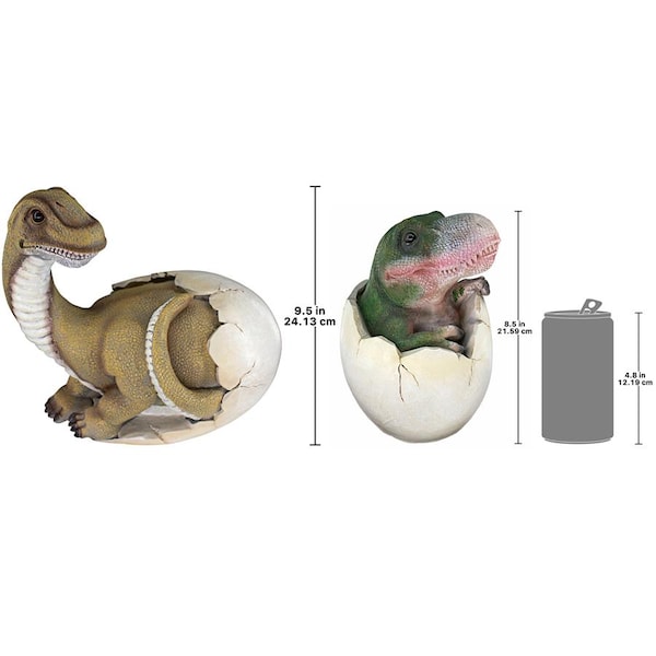 Design Toscano Baby Dinosaur Egg Hatchling Statues - QM92728000