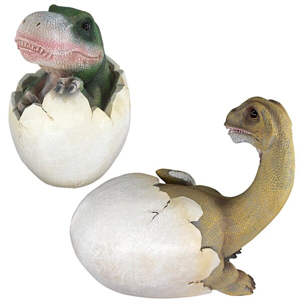 Design Toscano Baby Dinosaur Egg Hatchling Statues - QM92728000
