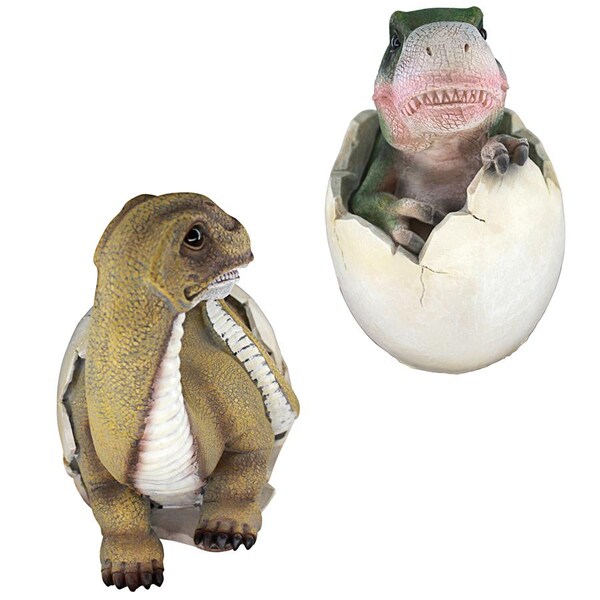 Design Toscano Baby Dinosaur Egg Hatchling Statues - QM92728000