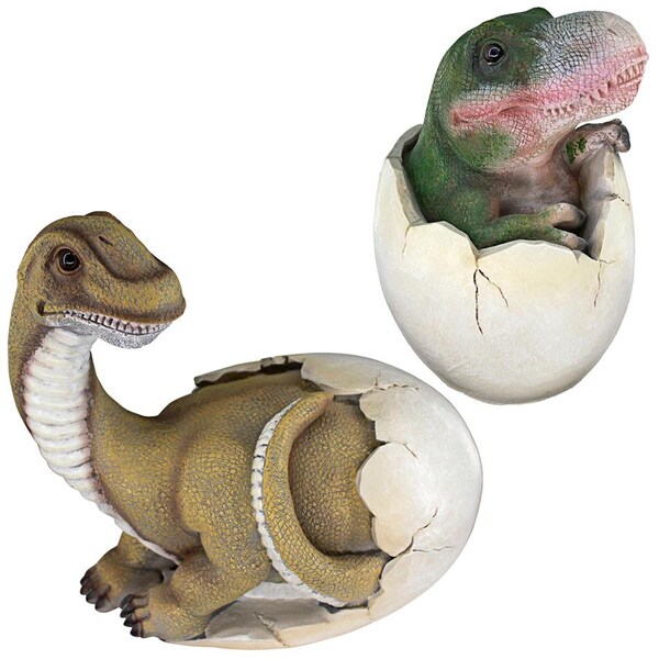 Design Toscano Baby Dinosaur Egg Hatchling Statues - QM92728000