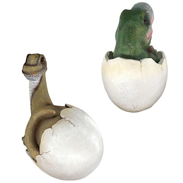 Design Toscano Baby Dinosaur Egg Hatchling Statues - QM92728000