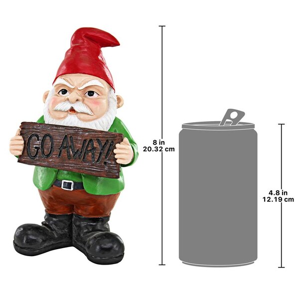 Design Toscano Mr. Bad Attitude Unwelcoming Garden Gnome Statue - AL170011