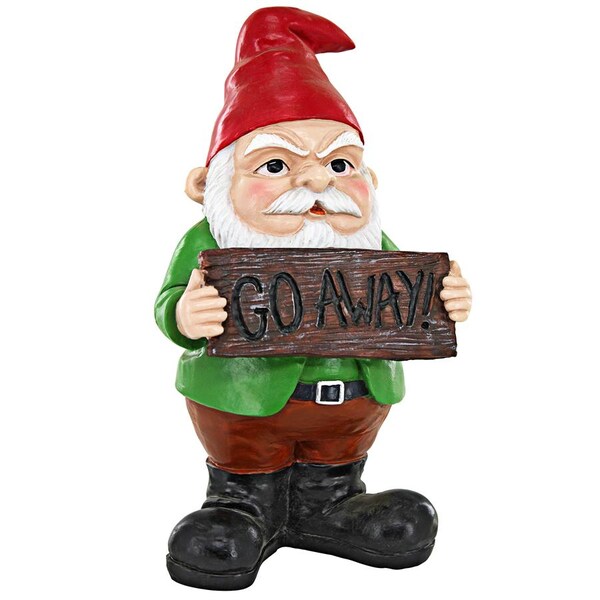 Design Toscano Mr. Bad Attitude Unwelcoming Garden Gnome Statue - AL170011