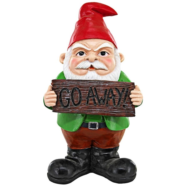 Design Toscano Mr. Bad Attitude Unwelcoming Garden Gnome Statue - AL170011