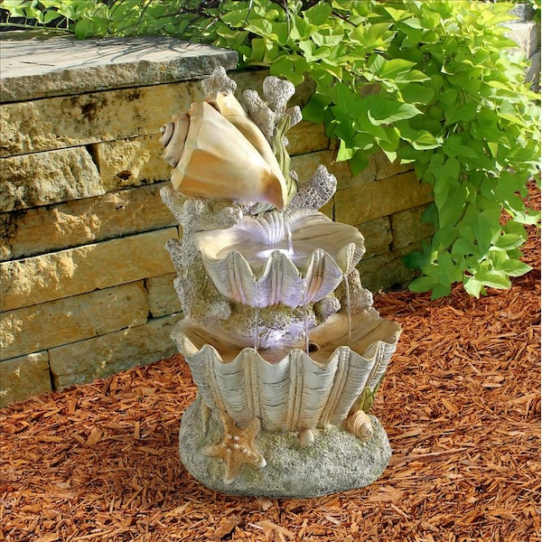 Design Toscano Ocean's Bounty Cascading Shell Garden Fountain - SS12719