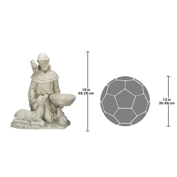 Design Toscano St. Francis Feeds the Animals Garden Statue - EU40076