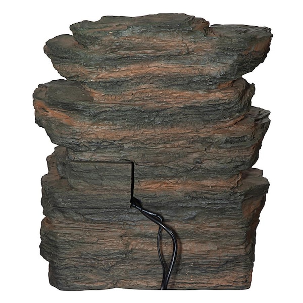 Design Toscano Ramrod Bluffs Cascading Waterfall Illuminated Tabletop Fountain - QN164050