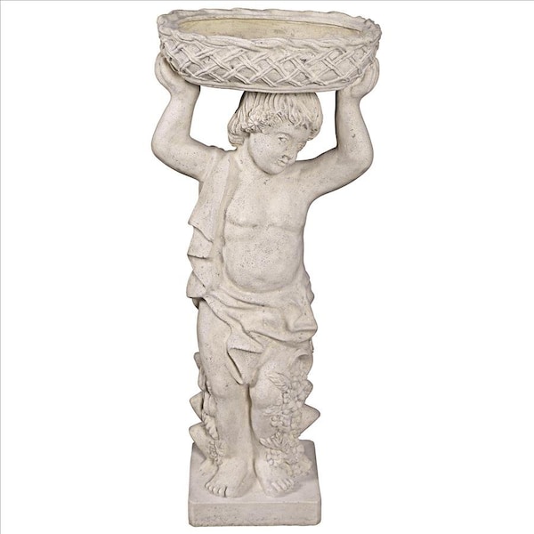 Design Toscano Young Bacchus with Basket Planter Garden Statue: Bacchus Left - NE2101295