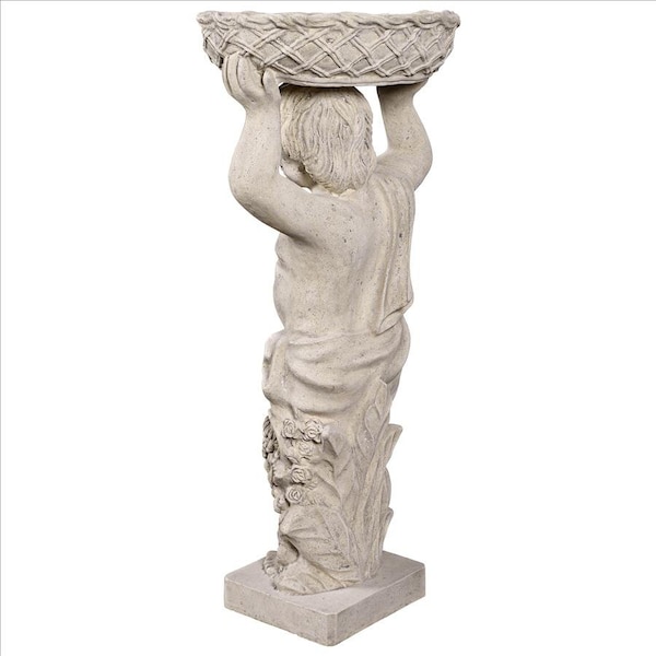 Design Toscano Young Bacchus with Basket Planter Garden Statue: Bacchus Left - NE2101295