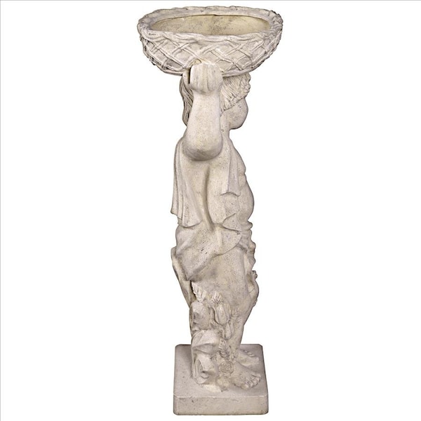 Design Toscano Young Bacchus with Basket Planter Garden Statue: Bacchus Left - NE2101295