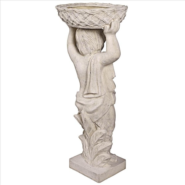 Design Toscano Young Bacchus with Basket Planter Garden Statue: Bacchus Left - NE2101295