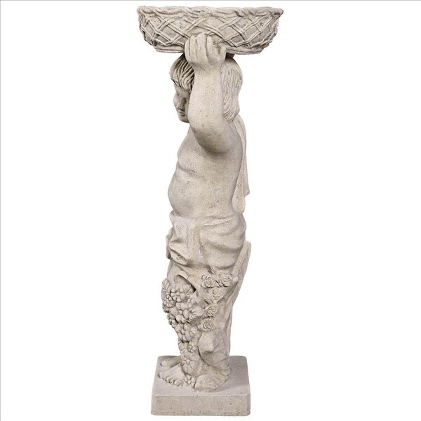 Design Toscano Young Bacchus with Basket Planter Garden Statue: Bacchus Left - NE2101295