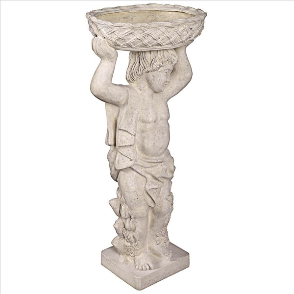 Design Toscano Young Bacchus with Basket Planter Garden Statue: Bacchus Left - NE2101295