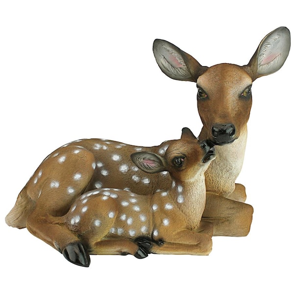 Design Toscano Mothers Love, Doe and Fawn Sculpture - QL55949