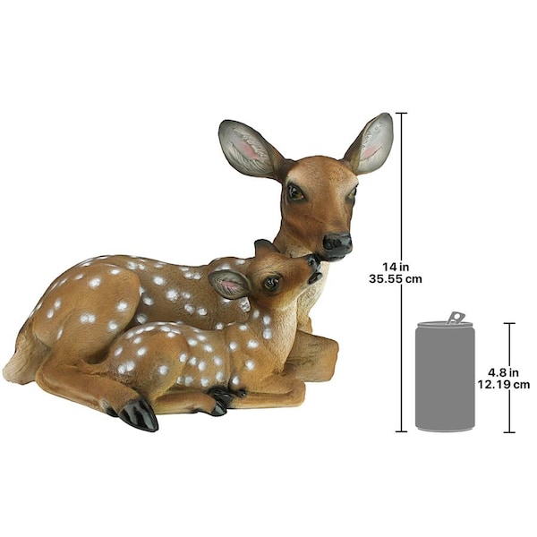 Design Toscano Mothers Love, Doe and Fawn Sculpture - QL55949
