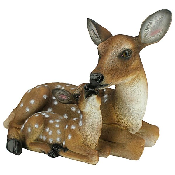 Design Toscano Mothers Love, Doe and Fawn Sculpture - QL55949