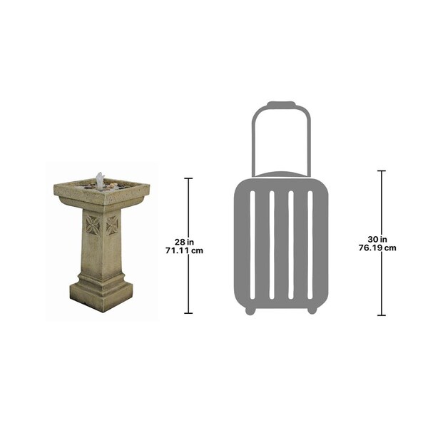 Design Toscano White Chapel Manor Pedestal Garden Fountain - SS12241