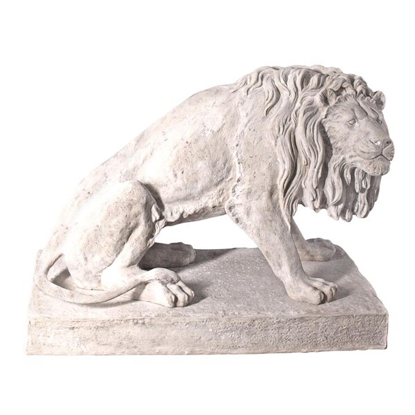Design Toscano Kingsbury Garden Giant Lion Sentinel Statue: Looking Left - NE203071