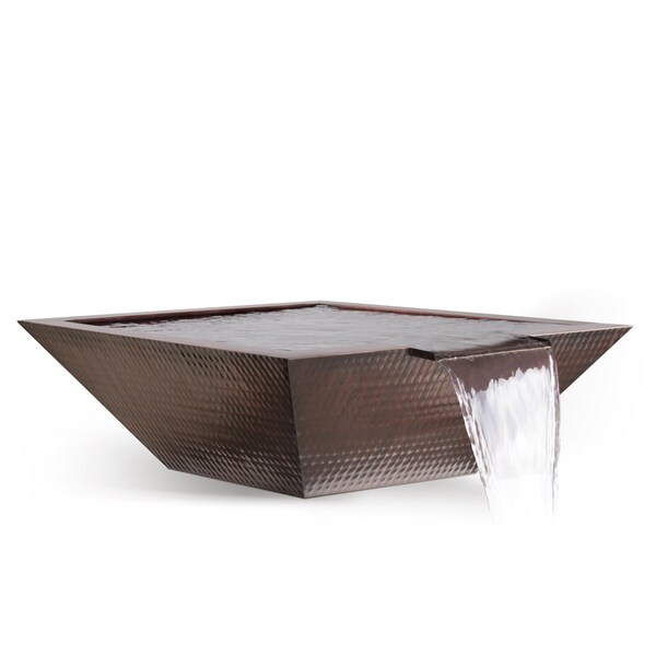 The Outdoor Plus 24 Maya Hammered Copper Water Bowl - OPT-24SCW