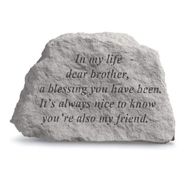 Berry Kay - Inc. In My Life Dear Brother - Garden Accent - 6.5 Inches x 4.5 Inches - 77420