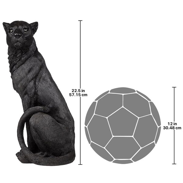 Design Toscano Pensive Panther Black Jaguar Statue - JQ8762
