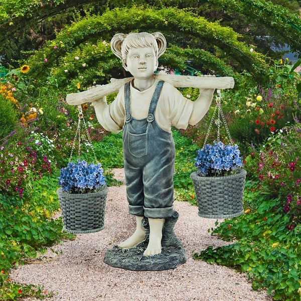 Design Toscano Flowers for Felicity Little Girl Garden Statue: Large - KY47137