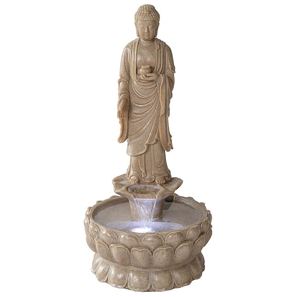 Design Toscano Earth Witness Buddha Illuminated Garden Fountain: Large - QN164001